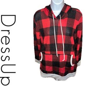 Buffalo Check Hoodie 🐃🏁❤️🩶